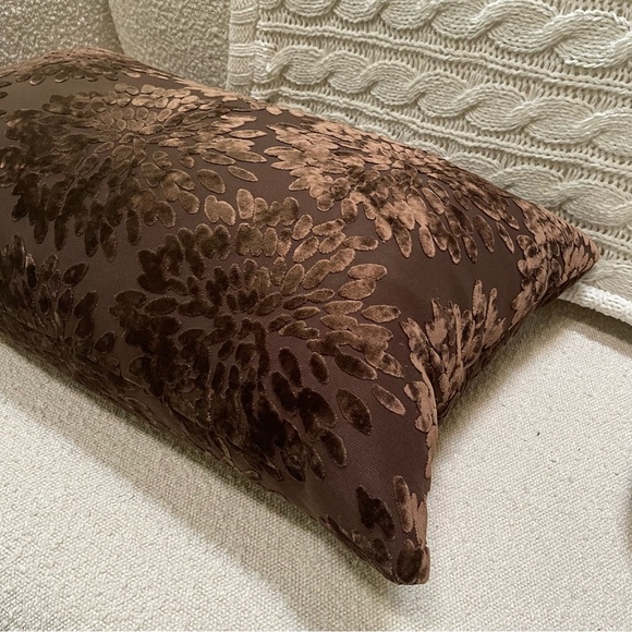 Lrg Brown Velvet pillow! - Picture 2 of 6